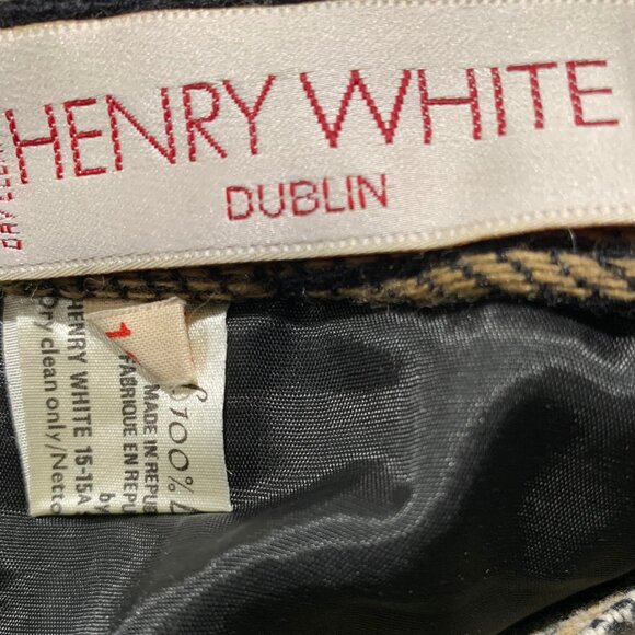 VINTAGE HENRY WHITE DUBLIN WOOL PLAID PLEATED KILT SKIRTS SIZE 10 - Picture 7 of 7